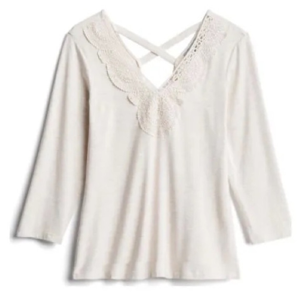 Daniel Rainn Bella Crochet Knit Top